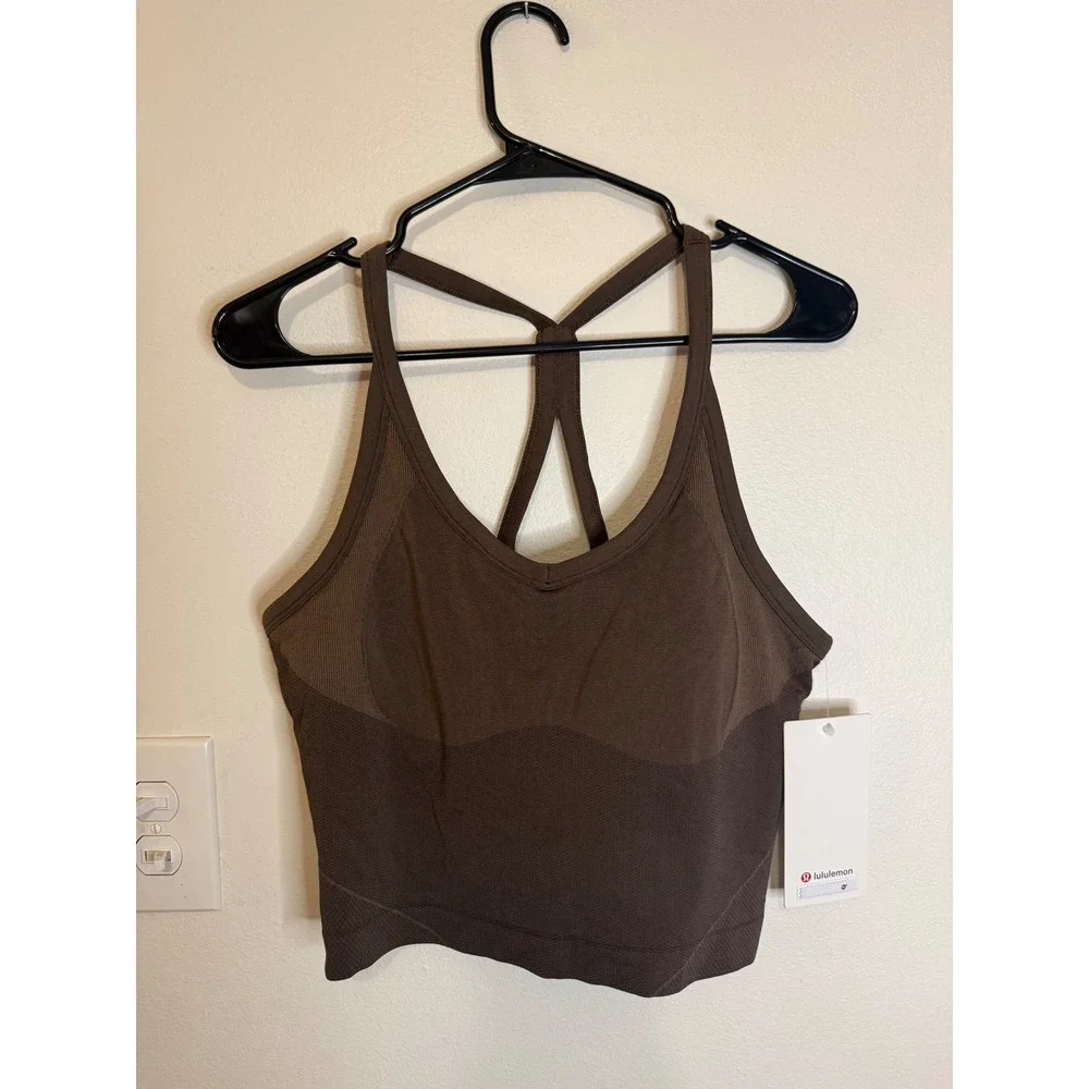 Lululemon Get Low Crossback Training Tank Size XL Sequoia Twig NWT